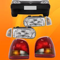Par Farol Vidro Pisca Cristal Gol + Lanterna 95 96 97 98 99 G2