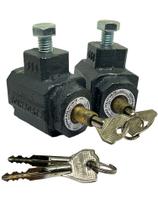 Par Fechadura cadeado De Chão Polyforte Porta comercio loja Cortina Ferro Enrolar