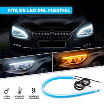 Par Fita Barra Led DRL Farol Diurno Branco Seta Sequencial Laranja Âmbar Função Start Apresentação Audi A4 2009 2010 2011 2012 2013
