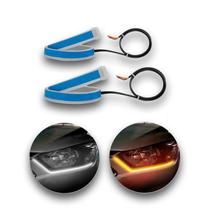 Par Fita LED DRL 60cm 12v Dual Luz Diurna + Seta Sequencial Par Fita LED DRL 60cm 12v Dual Luz Diurna + Seta Sequencial