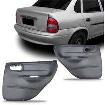 Par Forro Porta Traseiro Corsa Hatch 1996 a 2002 Sedan 1996 a 2016 4 Portas Opcional Cinza