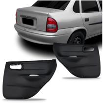 Par Forro Porta Traseiro Corsa Sedan 1996 a 2016 Hatch 1996 a 2002 4 Portas Opcional Preto