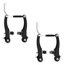 Par Freio V Brake Nylon C/ Sapata Orbital Preto Bicicleta