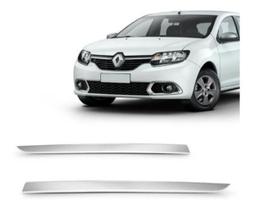 Par Friso Grade Dianteira Logan Sandero 2014 A 2020 Cromado