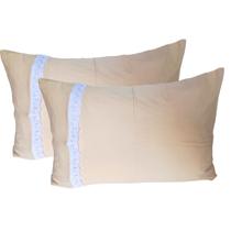 Par Fronha p/ Travesseiro-Malha Lisa - 100% Algodão c/ Ziper-50x70cm