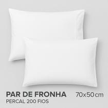 PAR Fronhas para travesseiros avulsa Algodão Percal 200 Fios PREMIUM
