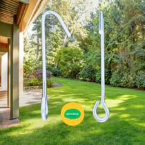 PAR Gancho Alongador Extensor Rede Descanso e Dormir Prático Reforçado Aço Zincado (20cm)