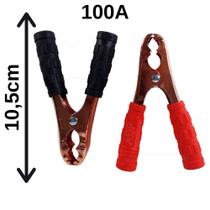 Par Garra Jacaré Bateria Chupeta Clip Cabo 2 Peças Preta Vermelha 30a 100a 200a 300a