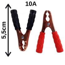Par Garra Jacaré Bateria Chupeta Clip Cabo 2 Peças Preta Vermelha 30a 100a 200a 300a