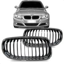 Par Grade Central para Bmw 320 2009 A 2012 Cromada Com Friso Par Grade Central para Bmw 320 2009 A 2012 Cromada Com Friso