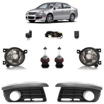 Par Grade do milha+Kit Farol de Milha Completo+Lâmpadas H11 Jetta 2005 A 2010