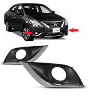 Par Grade Milha Com Furo Friso Cromado Versa 2015 2016 2017