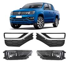 Par Grade Moldura E Milha Amarok 2017 a 2023 Friso Cromado