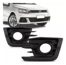 Par Grade Moldura Farol Milha Furo Gol Voyage G7 2016 2017. - Preto - Ambos os lados