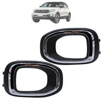 Par Grade Moldura Farol Milha T-Cross 2019 2020 2021 2022 Com Furo Aro Cromado Par Grade Moldura Farol Milha T-Cross 2019 2020 2021 2022 Com Furo Aro Cromado