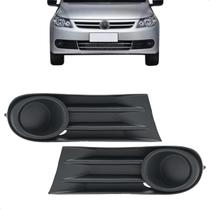 Par Grade Moldura Milha Gol G5 2008 2009 2010 2011 2012 Preta Sem Furo