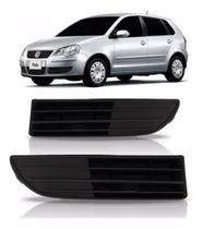 Par Grade Moldura Tela Parachoque Polo 2007 A 2010 Sem Milha