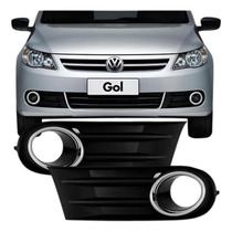 Par Grade Para- Choque Dir / Esq Gol G5 Aro Cromado Plástica Par Grade Para- Choque Dir / Esq Gol G5 Aro Cromado Plástica