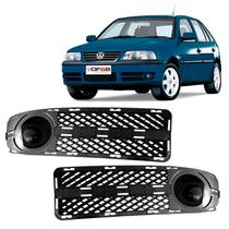 Par Grade Parachoque Moldura Milha Com Suporte Gol G3 Fase 2
