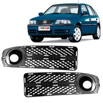 Par Grade Parachoque Moldura Milha Com Suporte Gol G3 Fase 2