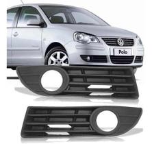Par Grade Parachoque Vw Polo 07 08 09 10 11 12 C/furo Milha