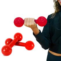 Par Halter Peso Academia Musculação Emborrachado 7kg Consport