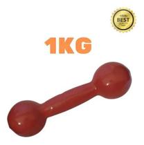 Par Halter Super Premium Bola Emborrachado 1Kg P/Musculação