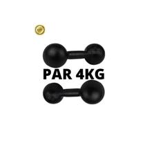 Par Halter Super Premium Bola Pintado 4kg Peso/Musculação/Academia