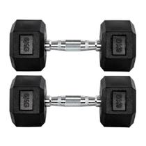 Par Halteres 6kg + 6kg Dumbbell Sextavado Emborrachado Pegada Cromada Gallant (GDb06F3B-Pt) Par Halteres 6kg + 6kg Dumbbell Sextavado Emborrachado Pegada Cromada Gallant (GDb06F3B-Pt)