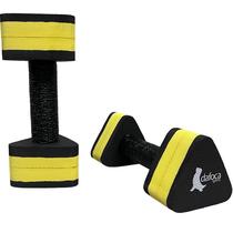 Par Halteres Fisioterapia Aquática Natação Em EVA 1 A 2 Kg DF4011-BK Preto/Amarelo Dafoca Sports