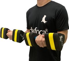 Par Halteres Fisioterapia Aquática Natação em EVA 2 à 3kg DF1105-M Preto/Amarelo Dafoca Sports