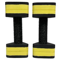 Par Halteres Hidroginástica Natação Hidroterapia em EVA 1 A 2 Kg DF4011-BK Preto/Amarelo Dafoca Sports