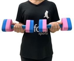 Par Halteres Hidroginástica Natação Hidroterapia em EVA DF1091-R P 1 à 2kg Azul/Rosa Dafoca Sports