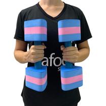 Par Halteres Hidroginástica Natação Hidroterapia em EVA DF1092-R M Dafoca Sports Azul/Rosa