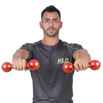 Par Halteres Kl Master Fitness Academia Emborrachado 3 Kg