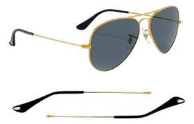 Par Haste Perna Rb Ponteira Óculos- Dourada C/Ponteira Preta Par Haste Perna Rb Ponteira Óculos- Dourada C/Ponteira Preta