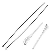 Par Haste Perna Rb Ponteira - Preto C/Ponteira Transparente