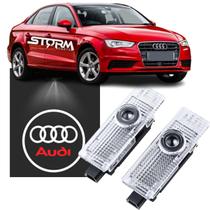 Par Iluminação Porta Led Cortesia Audi A3 Lâmpada Projetor tfsi 1.8 1.4 logomarca chão Ambition Attraction Ambiente Sport Prestige Dianteira Traseira - Ano 2020 2021 2022 2019 2018 Sedan Hatch