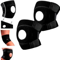 Par Joelheira Neoprene Aberta Estabilização Laterais Ajustável Par Joelheira Neoprene Aberta Estabilização Laterais Ajustável
