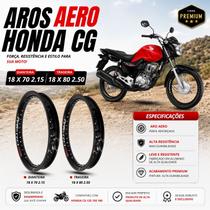 Par jogo aro aero slim cg honda cg 125 150 160 titan fan start 18x70 2.15 / 18x80 2.50 36f - preto brilhante Par jogo aro aero slim cg honda cg 125 150 160 titan fan start 18x70 2.15 / 18x80 2.50 36f - preto brilhante