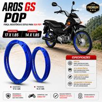 Par jogo aro modelo gs 17x1.85 / 14x1.85 pop 100 110i azul verniz