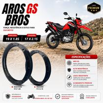 Par jogo aro modelo gs 19x1.85 / 17x2.15 15t bros 125 150 160 preto brilhante Par jogo aro modelo gs 19x1.85 / 17x2.15 15t bros 125 150 160 preto brilhante