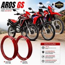 Par jogo aro modelo gs 21x1.85 / 18x2.15t xre sahara tornado 300 - vermelho verniz Par jogo aro modelo gs 21x1.85 / 18x2.15t xre sahara tornado 300 - vermelho verniz