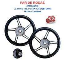 Par Jogo De Roda Cg Titan Fan 125 5p Freio A Tambor Até 2008 FBK Nacional Par Jogo De Roda Cg Titan Fan 125 5p Freio A Tambor Até 2008 FBK Nacional