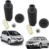 Par Kit 2 Coxim Batente Amortecedor Dianteiro Honda City Fit