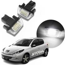 Par Kit 2 Luz De Placa Super Led Lanterna Para Peugeot 207