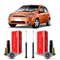 Par Kit Amortecedor Coxim Guarda Pó Suspensão Traseira Ford Fiesta Hatch 2002 2003 2004 2005 2006 2007 2008 2009 2010