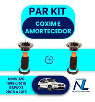 Par Kit Amortecedor Dianteiro Batente Coifa Com Coxim Bmw X1
