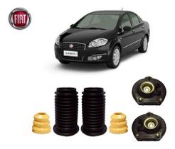 Par Kit Coxim Batente Amortecedor Dianteiro Fiat Linea 2008 2009 2010