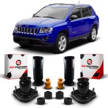 Par Kit Coxim Batente Batedor Suporte Reparo Amortecedor Traseiro Jeep Compass 2008 2009 2010 2011 2012 2013 2014 2015